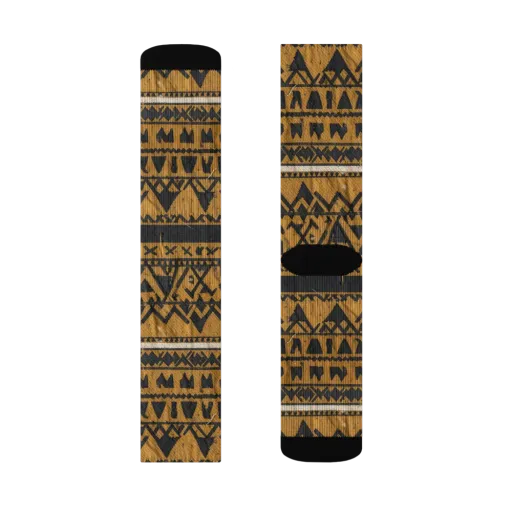 Ochre Glyph on a Socks