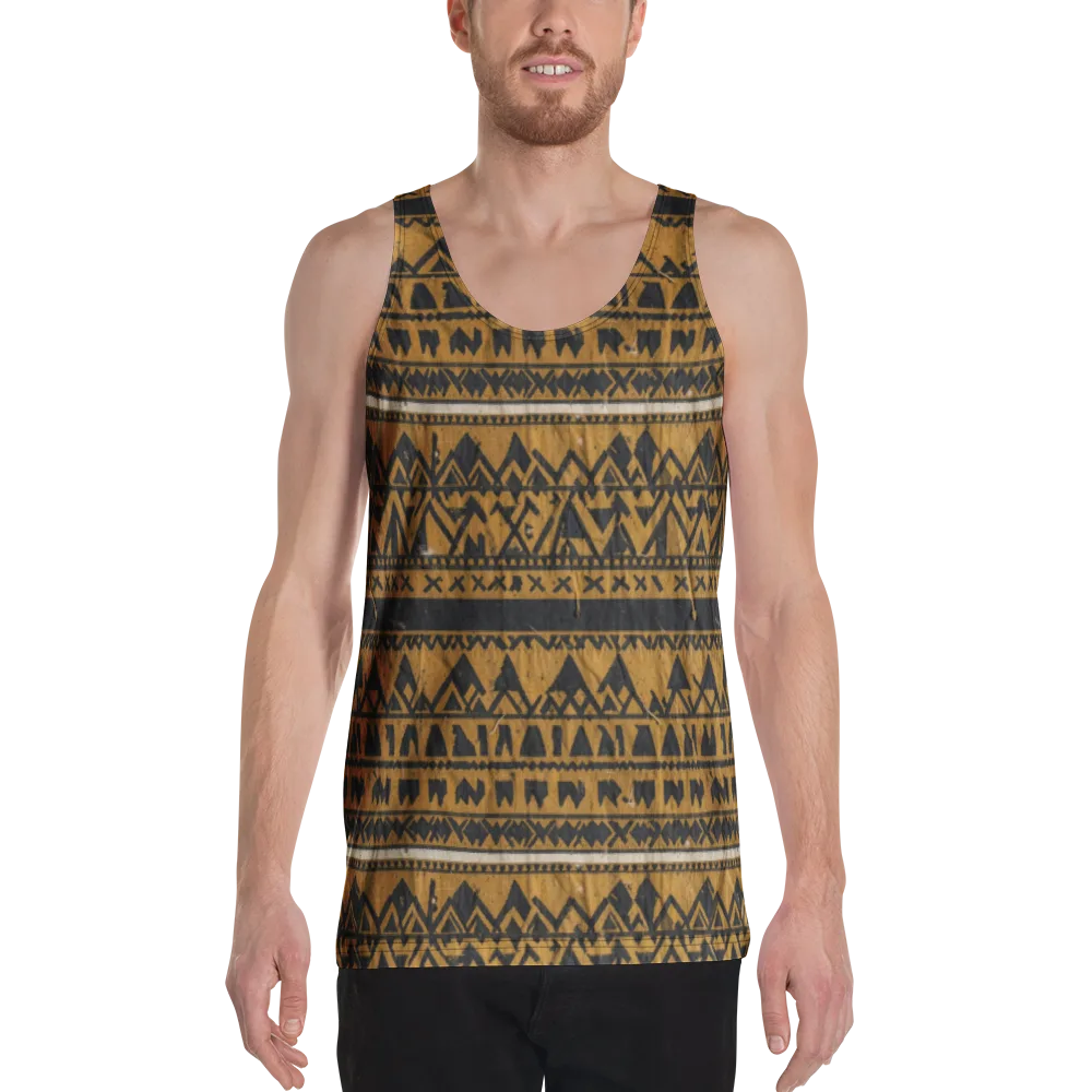 Ochre Glyph on Men's Tank Top — Front