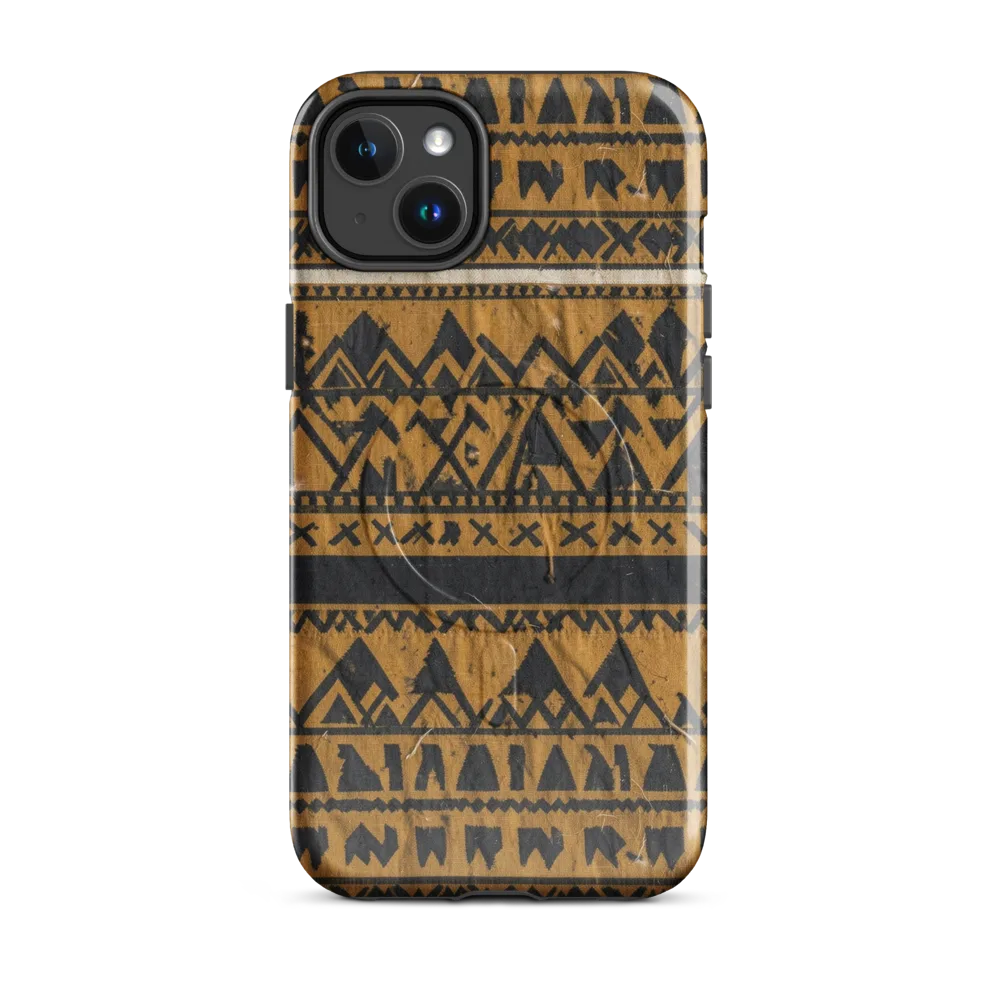 Ochre Glyph on MagSafe Tough Case for iPhone® — Front