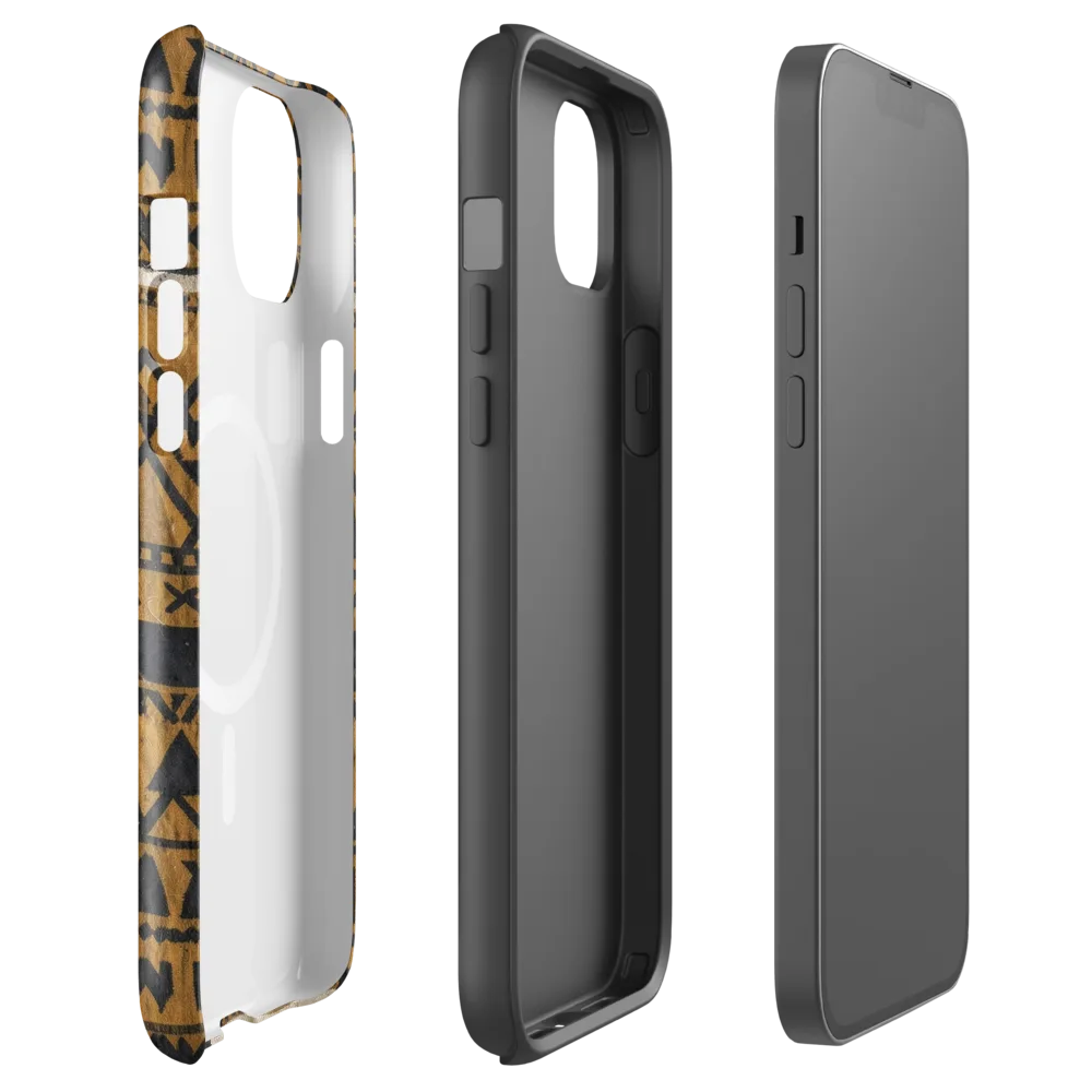 Ochre Glyph on MagSafe Tough Case for iPhone® — Front