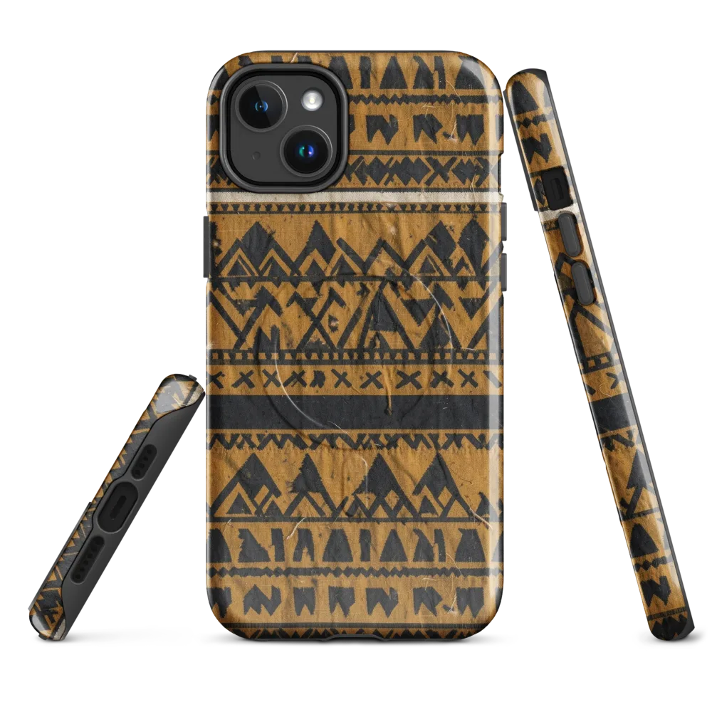 Ochre Glyph on MagSafe Tough Case for iPhone® — Front