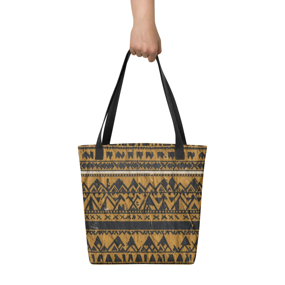 Ochre Glyph on Tote Bag — Front