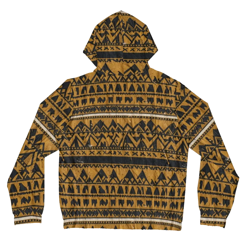 Ochre Glyph on Women's Full-Zip Hoodie — Back
