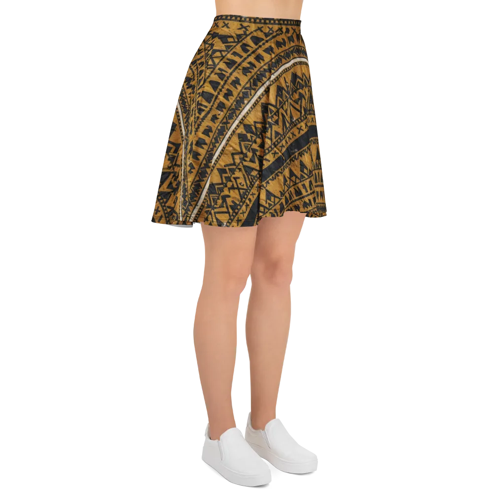Ochre Glyph on Skater Skirt — Right