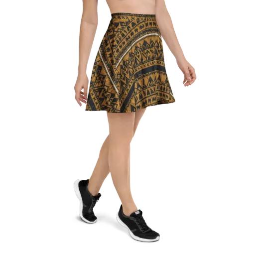 Ochre Glyph on a Skater Skirt
