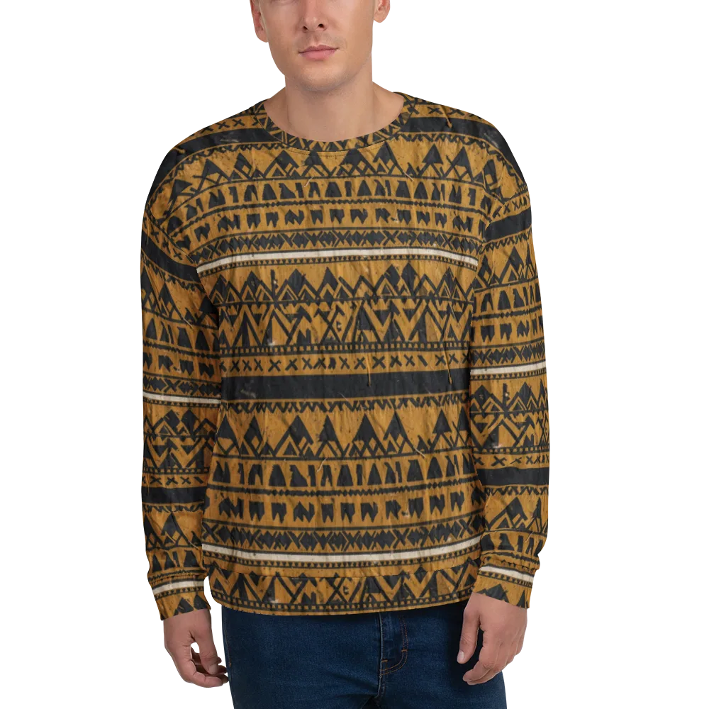 Ochre Glyph on Sweatshirt — Front