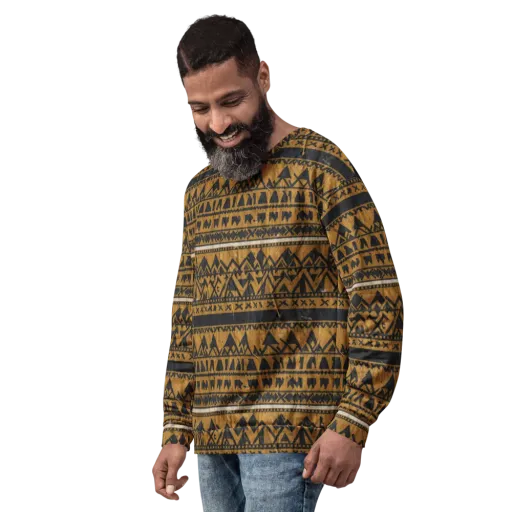 Ochre Glyph on a Sweatshirt