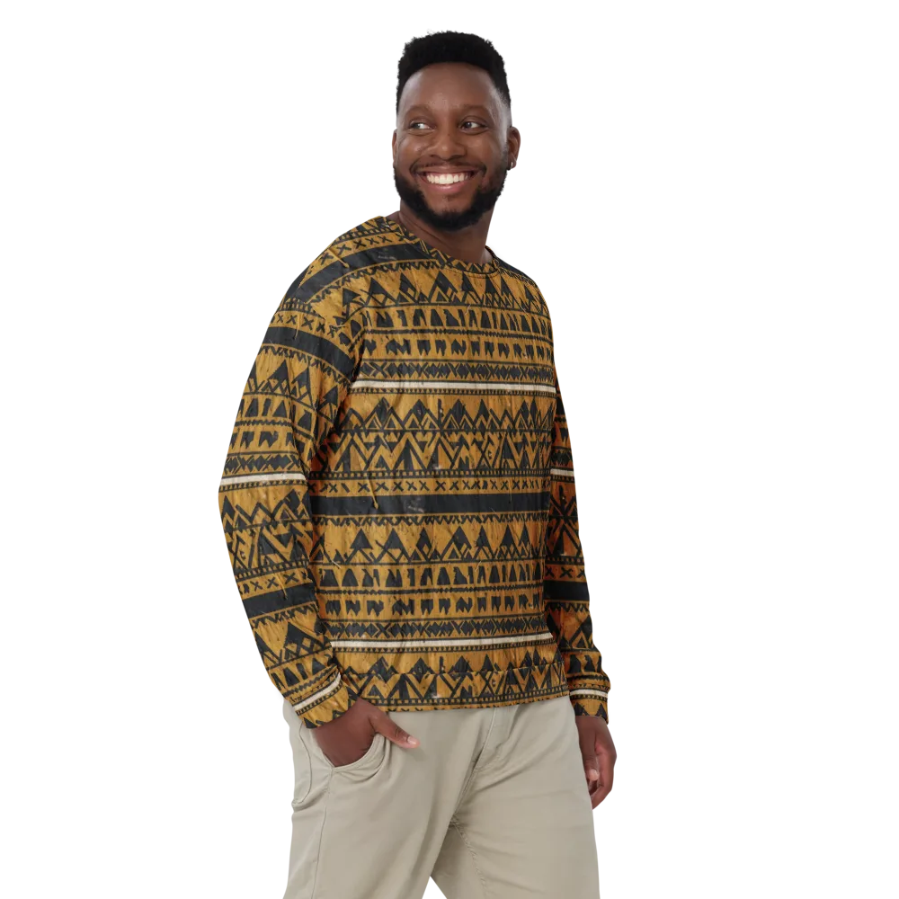 Ochre Glyph on Sweatshirt — Front