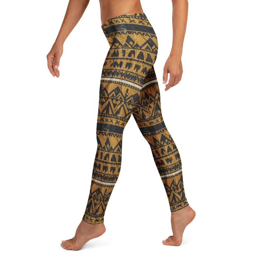 Ochre Glyph on Leggings — Left