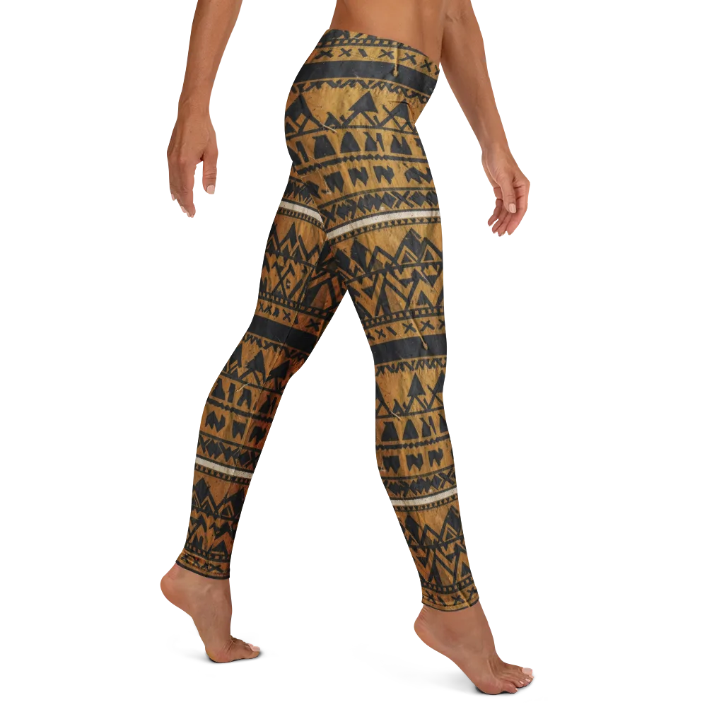 Ochre Glyph on Leggings — Right
