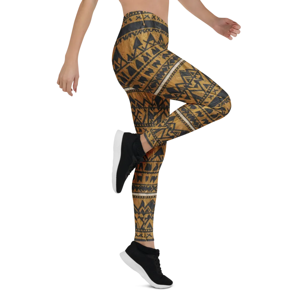 Ochre Glyph on Leggings — Right