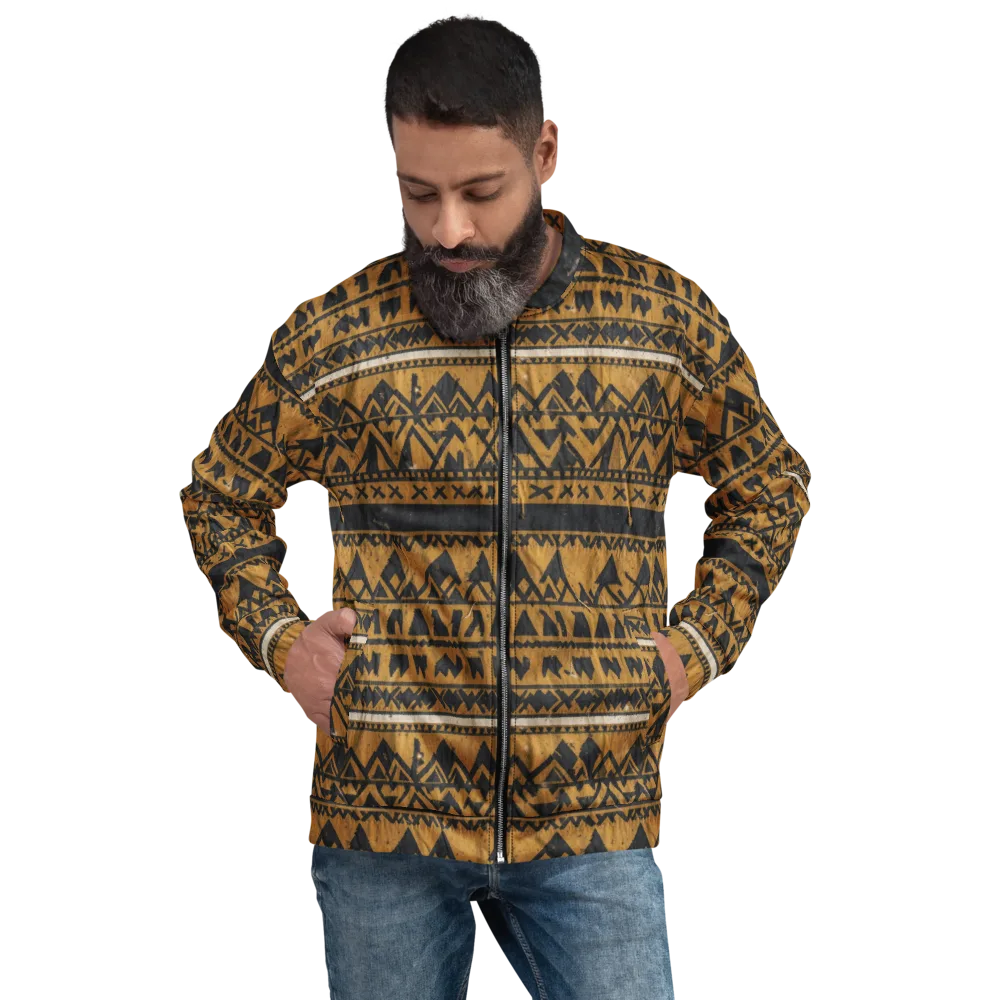 Ochre Glyph on Bomber Jacket — Front
