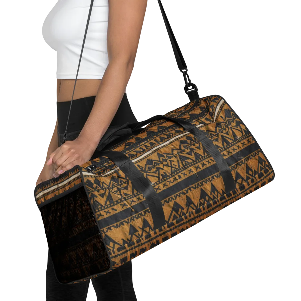 Ochre Glyph on Duffle Bag — Front
