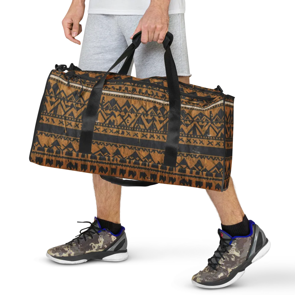 Ochre Glyph on Duffle Bag — Front