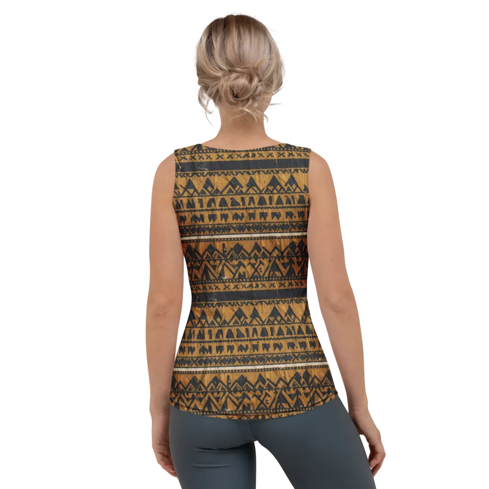 Ochre Glyph on Women's Tank Top — Back