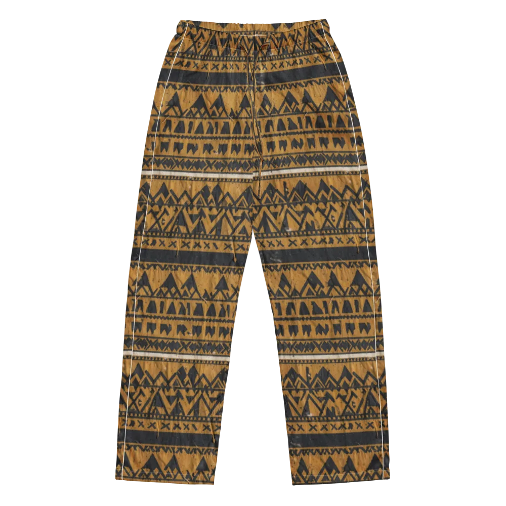 Ochre Glyph on Women's Pajama Pants — Front