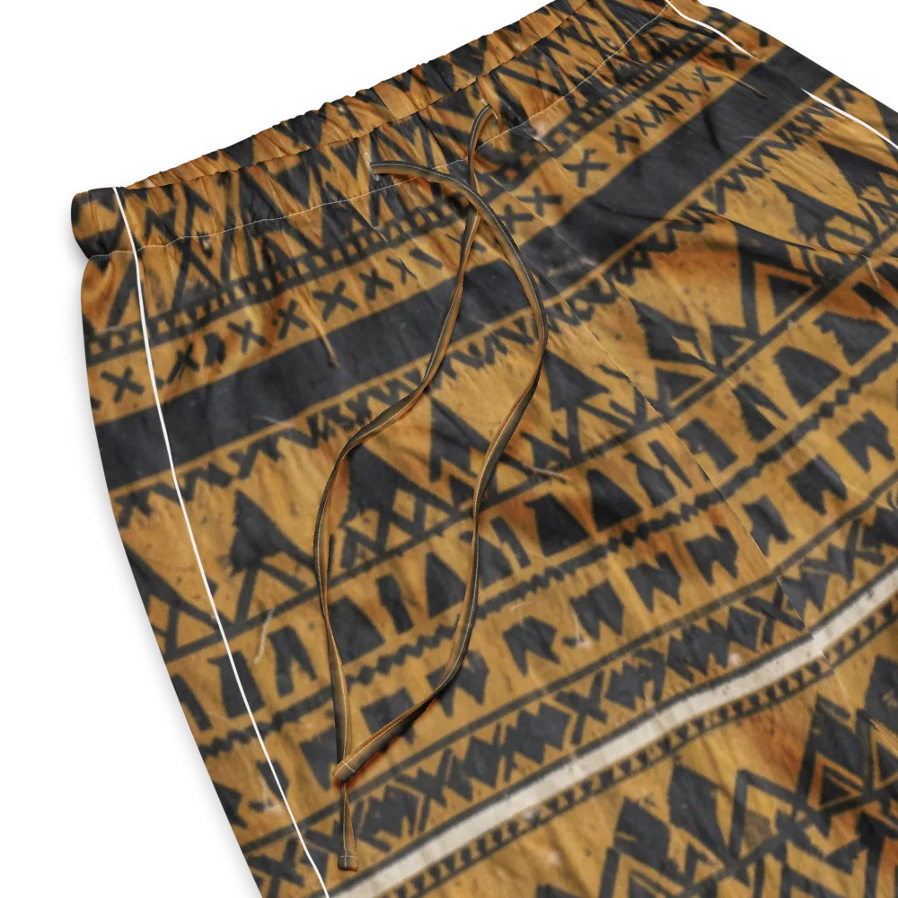 Ochre Glyph on Women's Pajama Pants — Product details