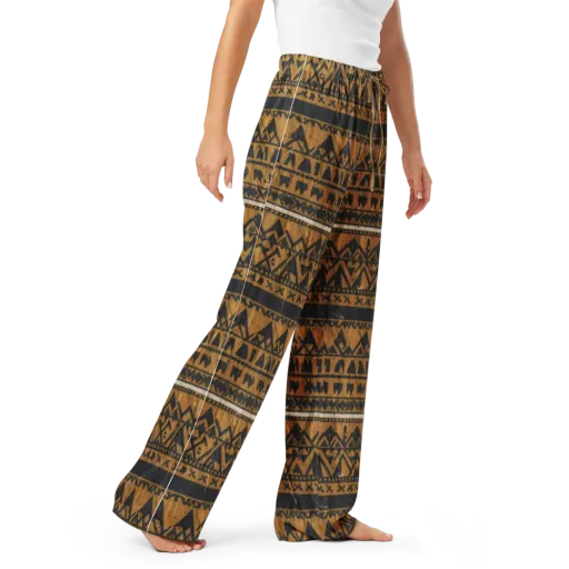 Ochre Glyph on a Women's Pajama Pants