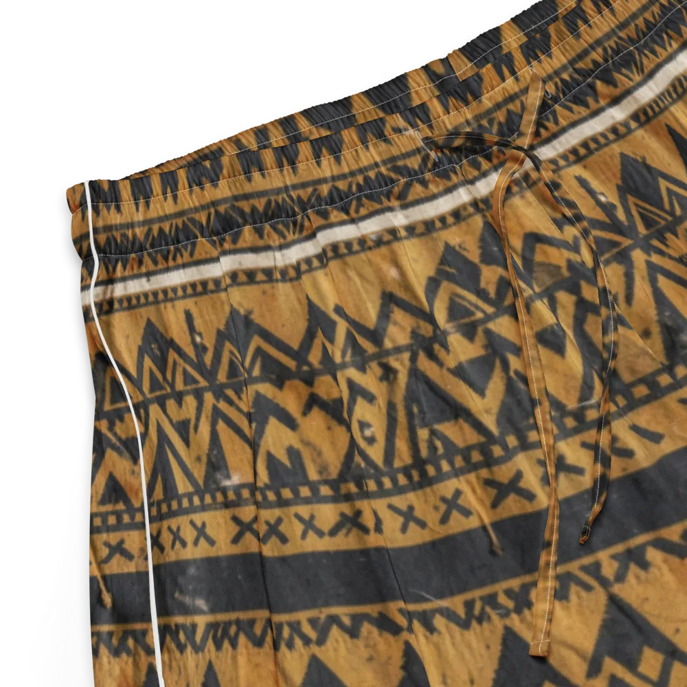 Ochre Glyph on Women's Pajama Shorts — Product details