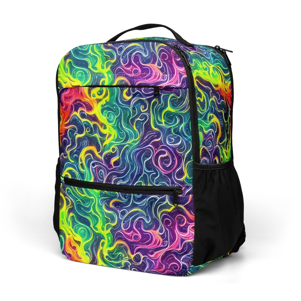 Psychedelic Undertow on Utility Backpack — Left Front