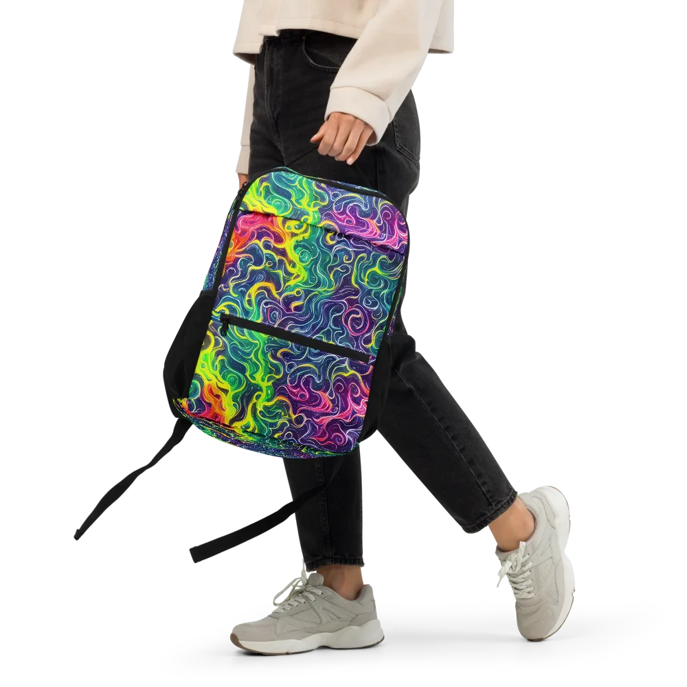 Psychedelic Undertow on Utility Backpack — Front