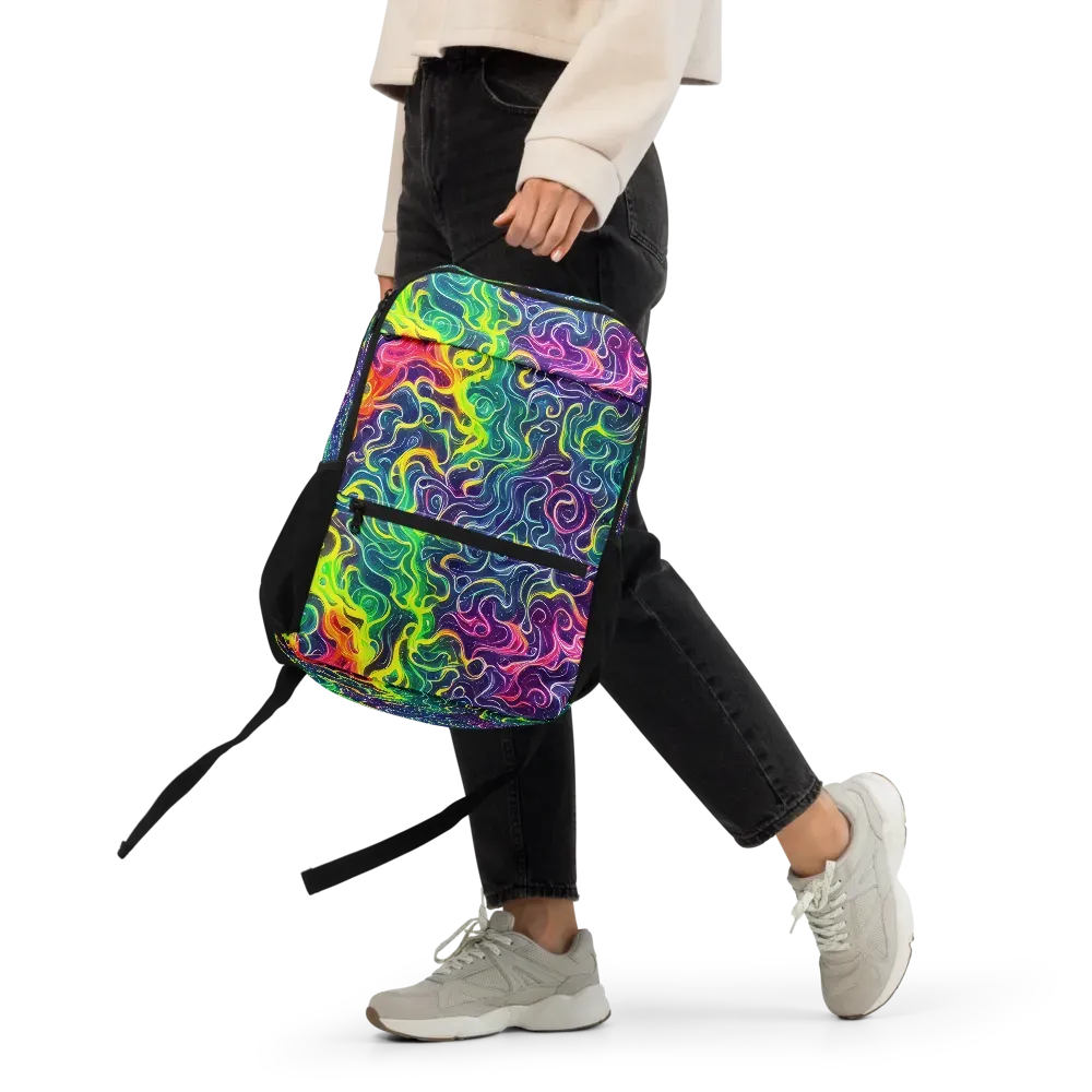 Psychedelic Undertow on Utility Backpack — Front