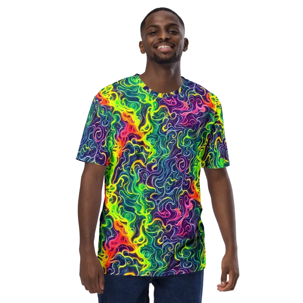 Psychedelic Undertow on Men's Crew Neck T-Shirt — Front