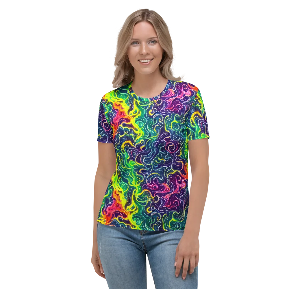 Psychedelic Undertow on Women's Crew Neck T-Shirt — Front