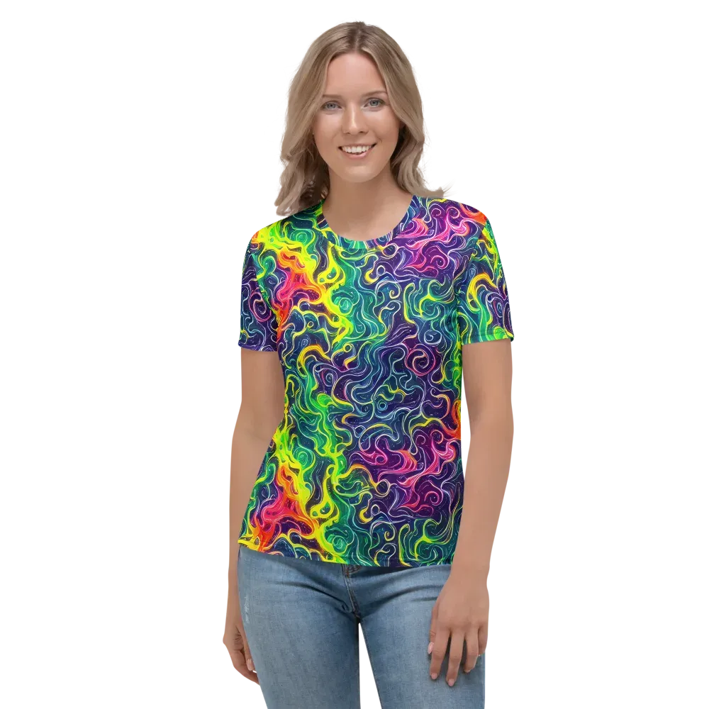 Psychedelic Undertow on Women's Crew Neck T-Shirt — Front