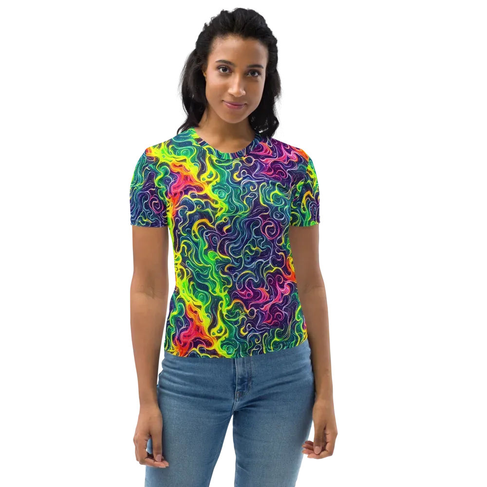 Psychedelic Undertow on Women's Crew Neck T-Shirt — Front