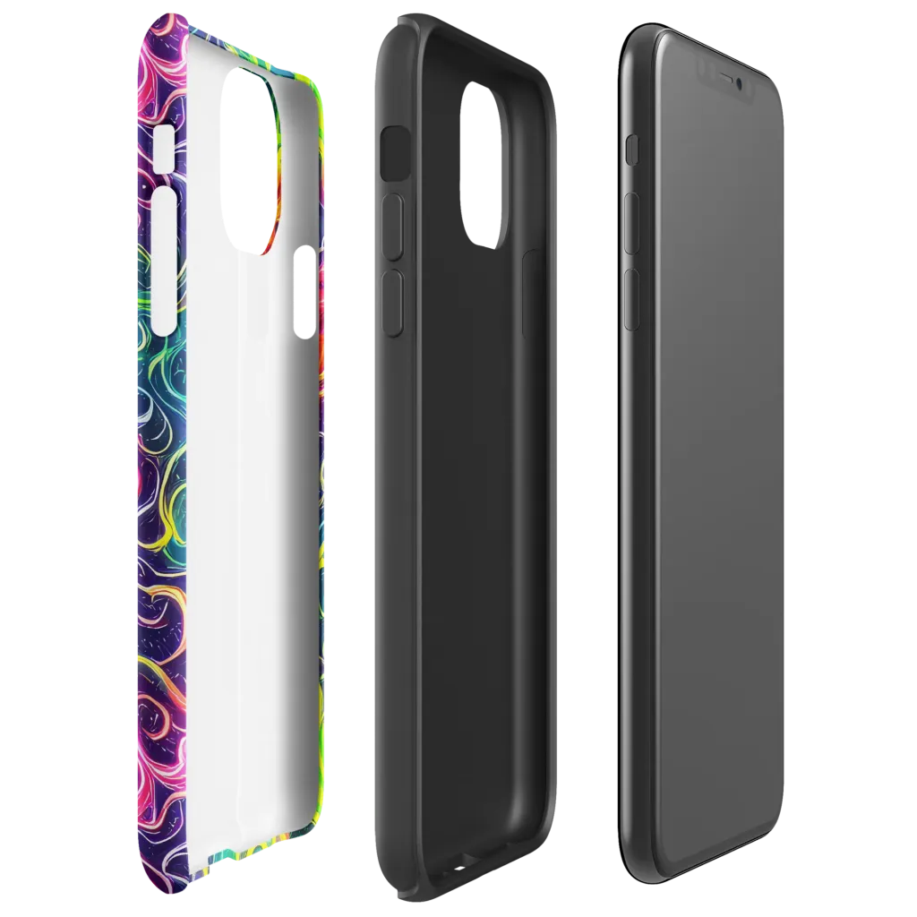Psychedelic Undertow on Tough Case for iPhone® — Right