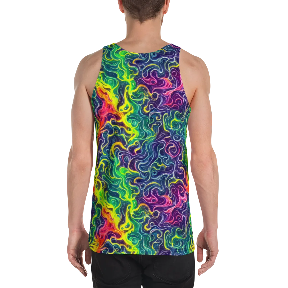 Psychedelic Undertow on Men's Tank Top — Back