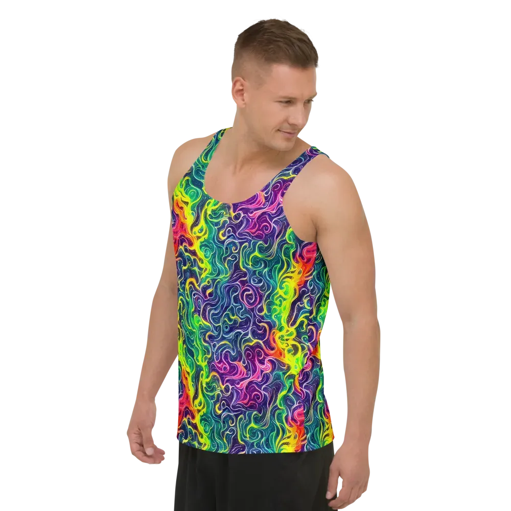 Psychedelic Undertow on Men's Tank Top — Left Front