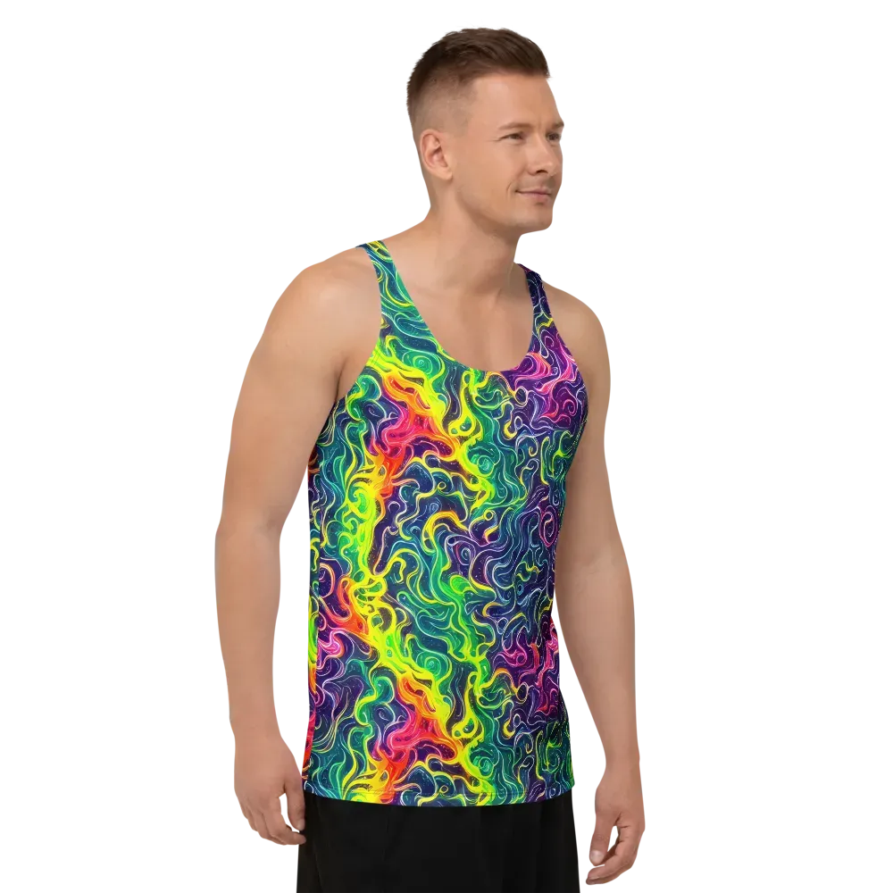 Psychedelic Undertow on Men's Tank Top — Right Front
