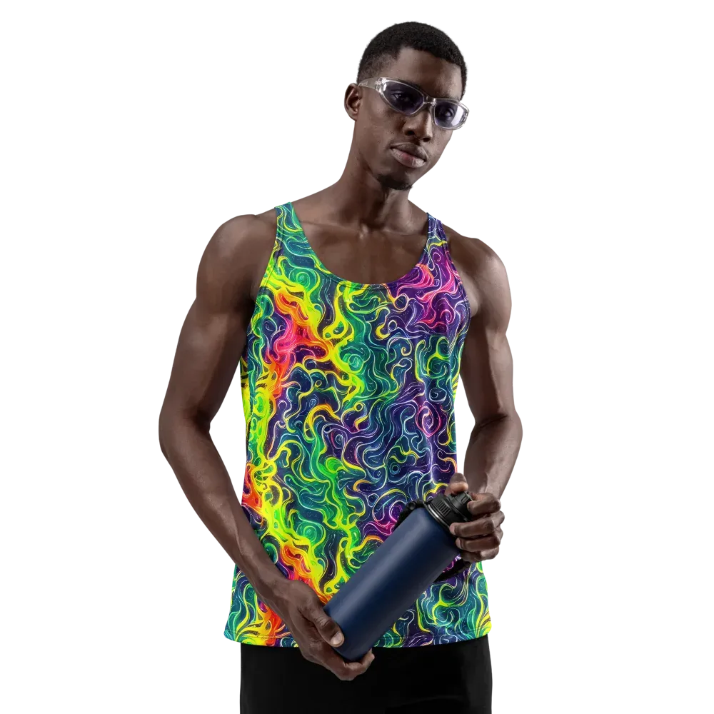Psychedelic Undertow on Men's Tank Top — Front