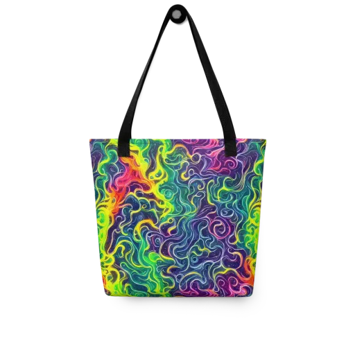Psychedelic Undertow on a Tote Bag