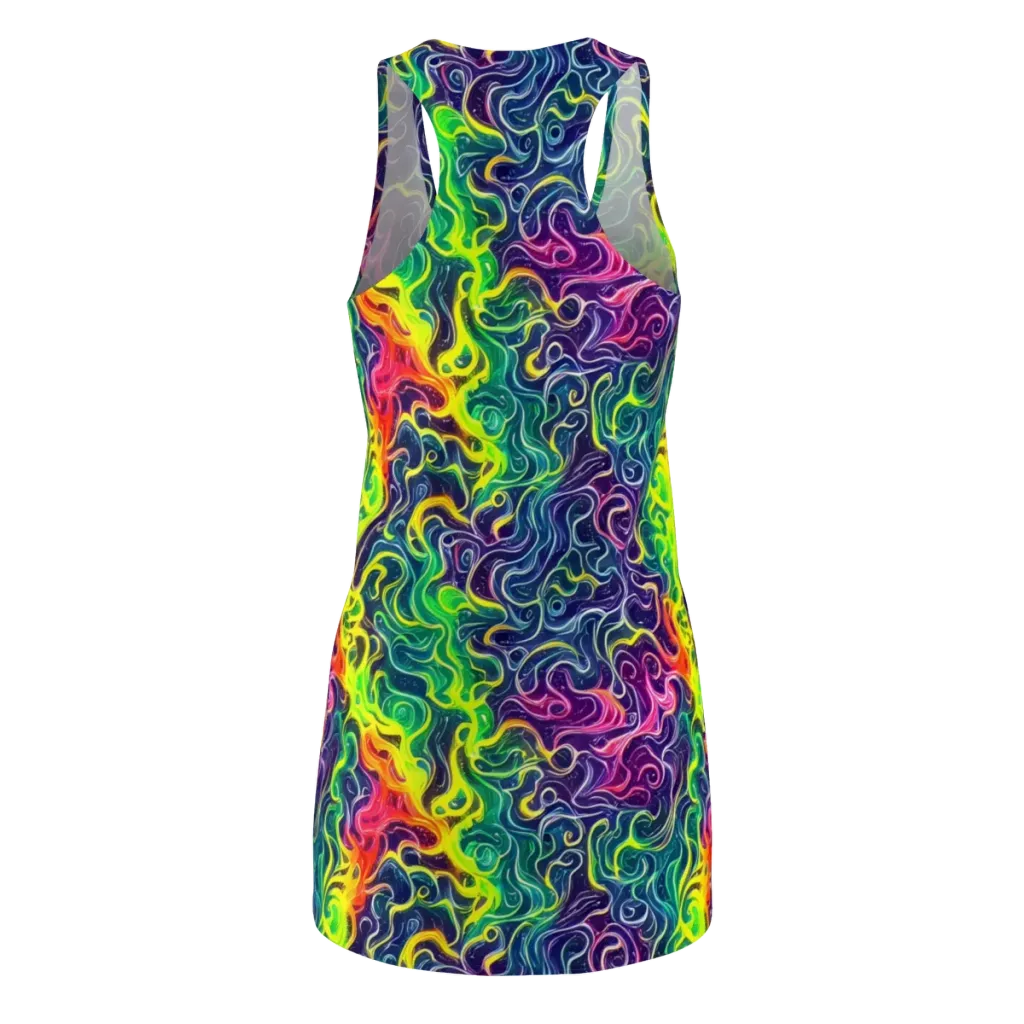 Psychedelic Undertow on Racerback Dress — Back