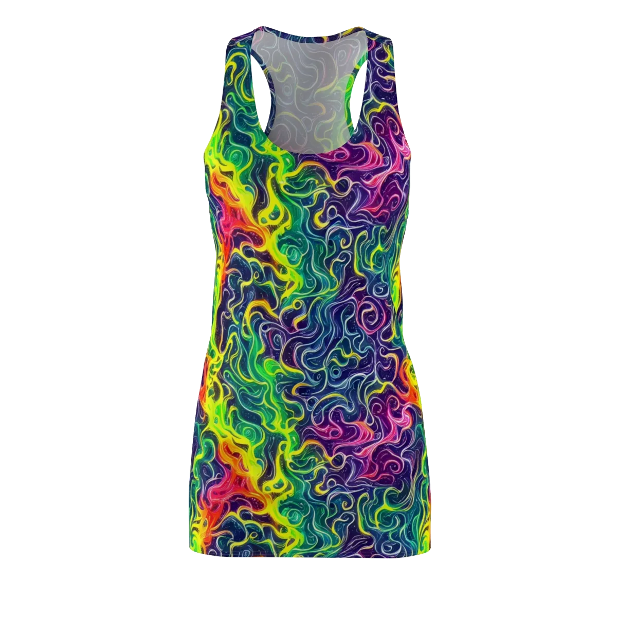 Psychedelic Undertow on Racerback Dress — Front