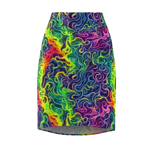 Psychedelic Undertow on a Pencil Skirt