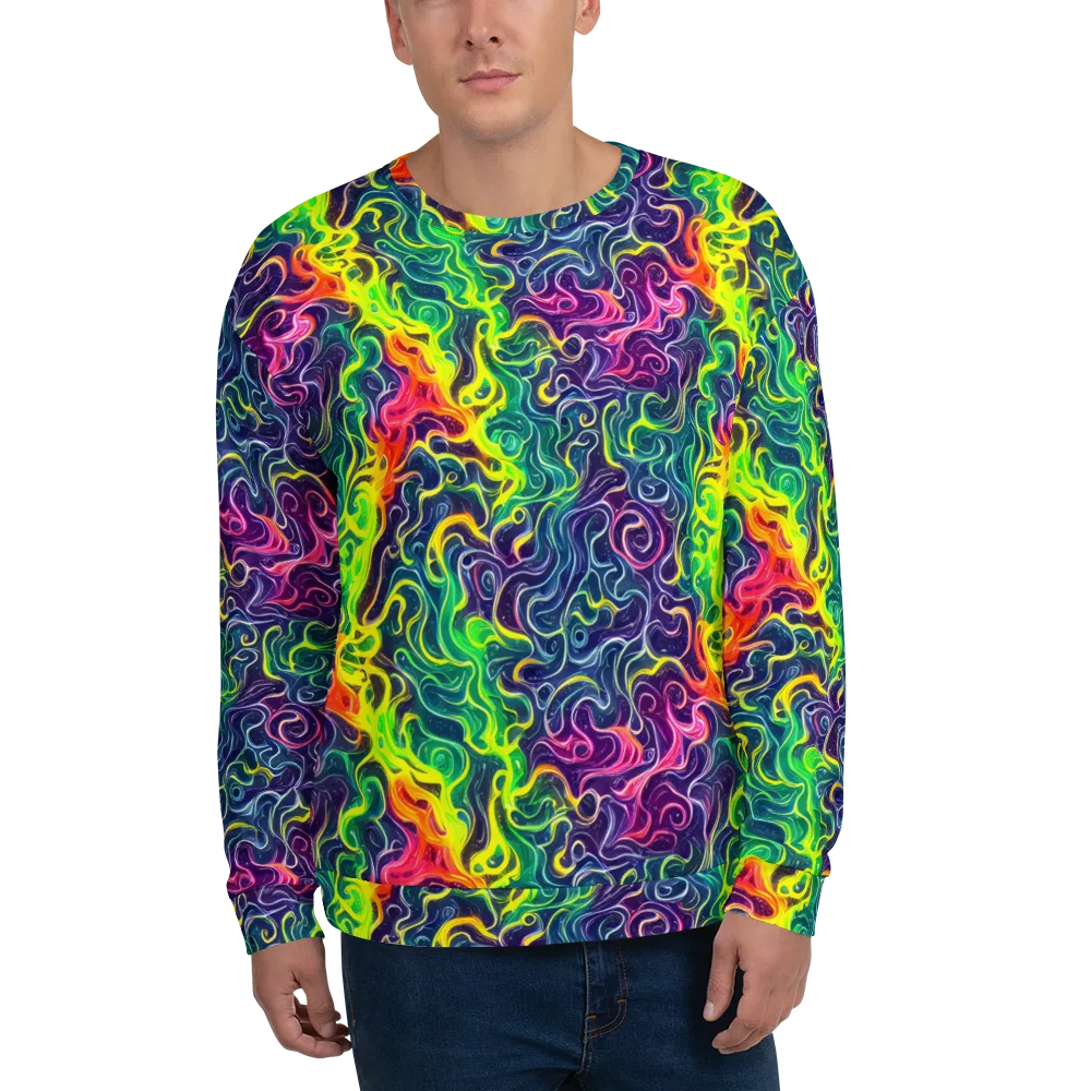 Psychedelic Undertow on Sweatshirt — Front
