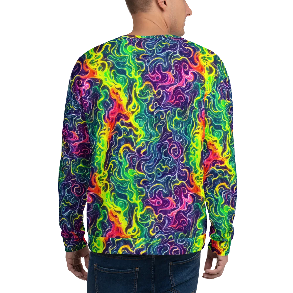 Psychedelic Undertow on Sweatshirt — Back