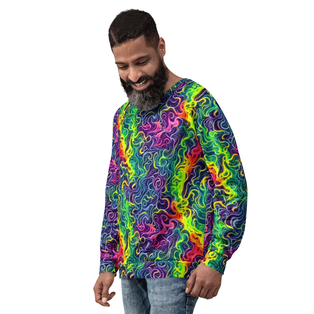 Psychedelic Undertow on Sweatshirt — Left Front