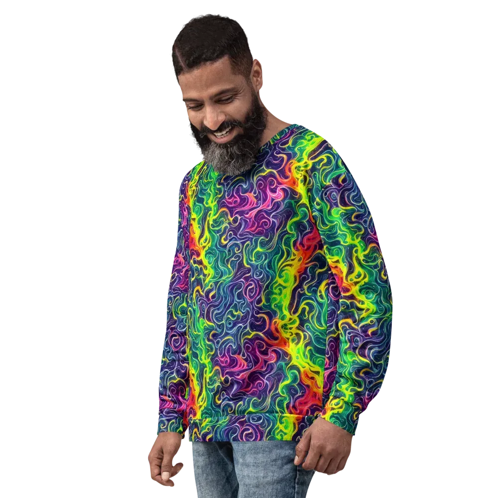 Psychedelic Undertow on Sweatshirt — Left Front