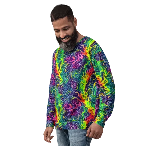 Psychedelic Undertow on a Sweatshirt