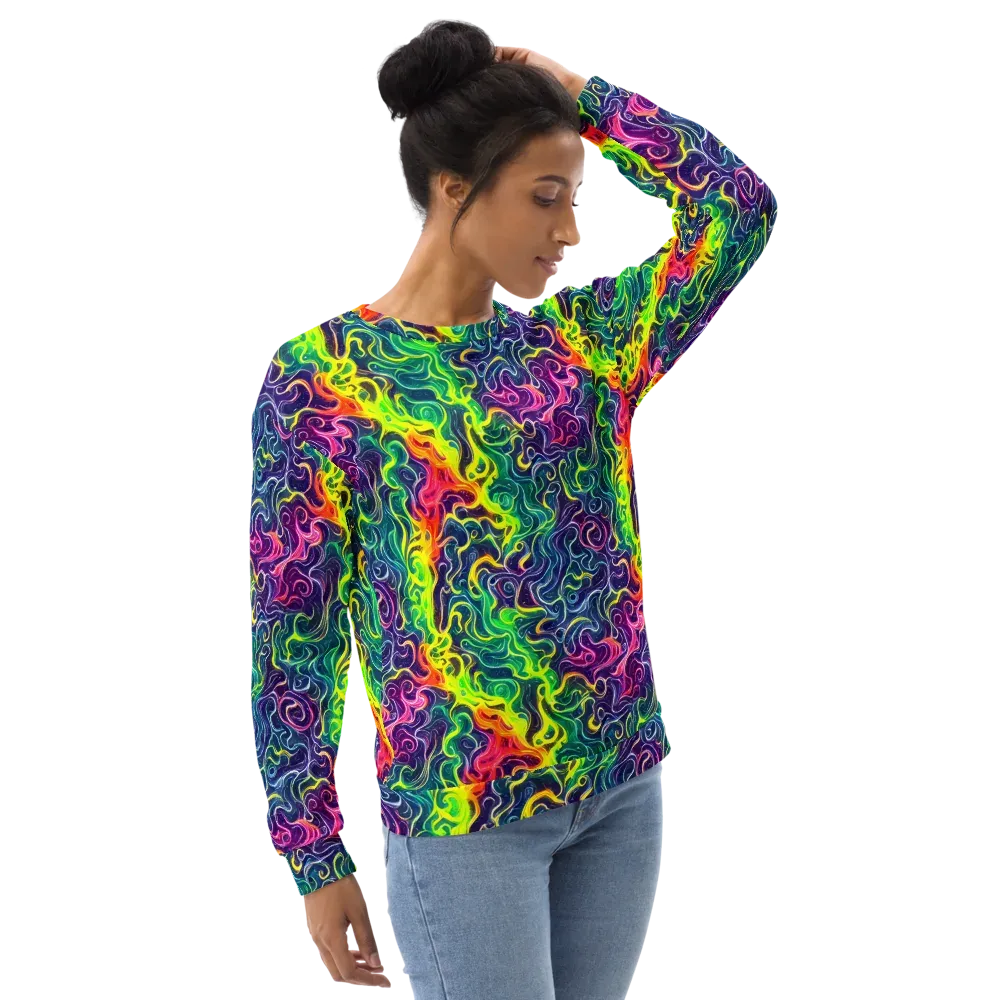Psychedelic Undertow on Sweatshirt — Right Front