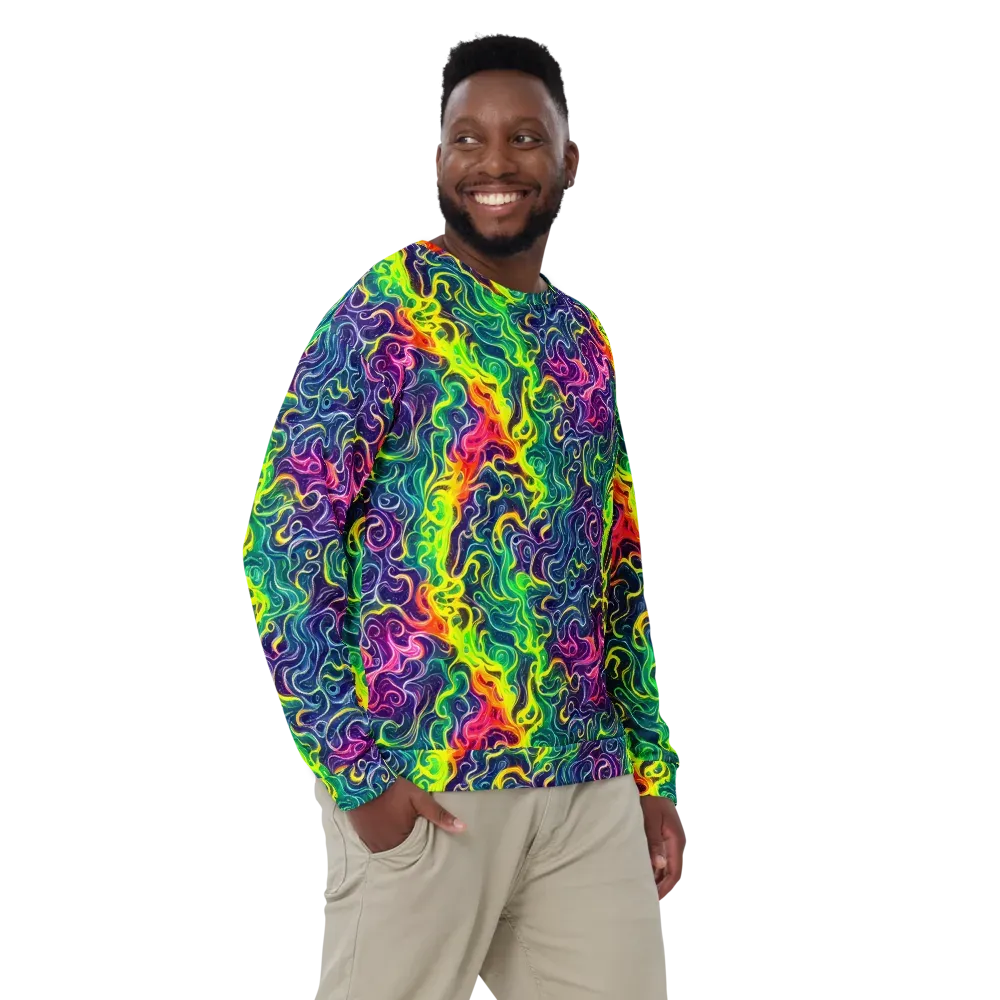 Psychedelic Undertow on Sweatshirt — Front
