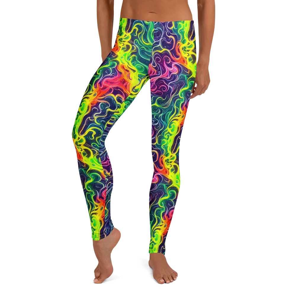 Psychedelic Undertow on Leggings — Front