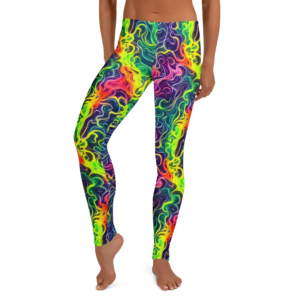 Psychedelic Undertow on Leggings — Front