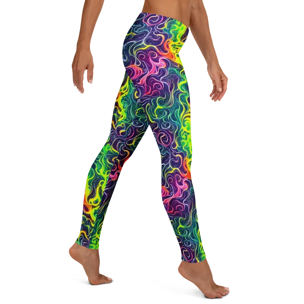 Psychedelic Undertow on Leggings — Right