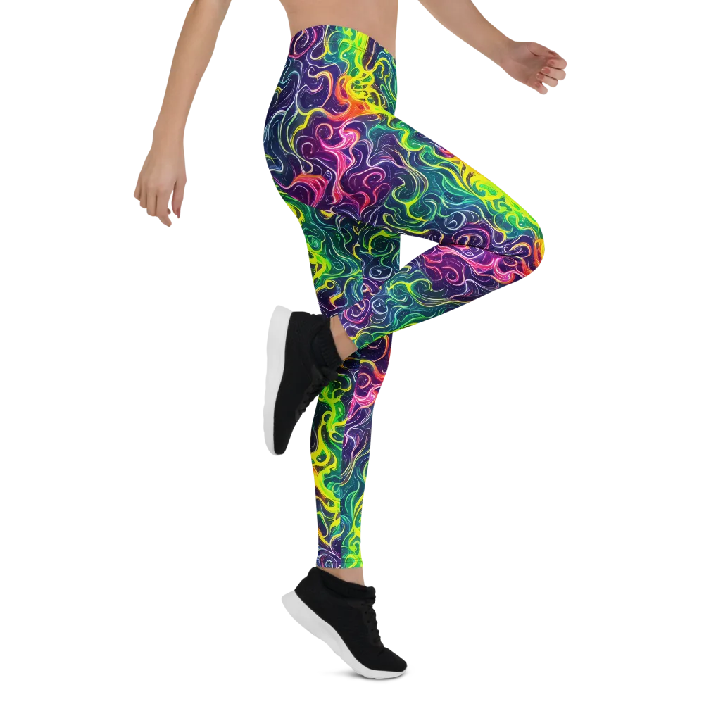 Psychedelic Undertow on Leggings — Right